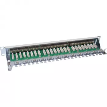 InLine Patch Panel Cat.6 24 prievadų 19 colių 1HE šviesiai pilkas RAL7035