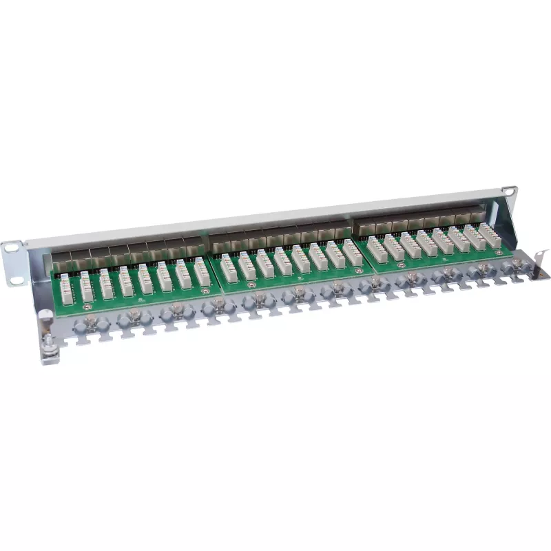 InLine Patch Panel Cat.6 24 prievadų 19 colių 1HE šviesiai pilkas RAL7035