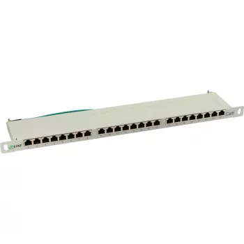 InLine Patch Panel Cat.6 24 prievadų 19 colių 0.5U šviesiai pilkas RAL7035