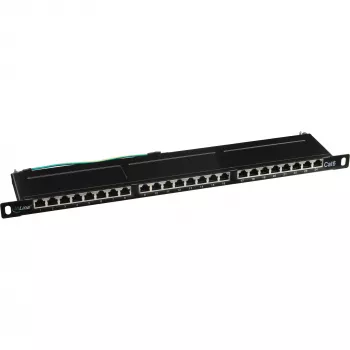 Patch Panel Cat.6 InLine 76224B 24 prievadų 19 col. 0.5U juodas RAL9005
