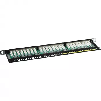 Patch Panel Cat.6 InLine 76224B 24 prievadų 19 col. 0.5U juodas RAL9005