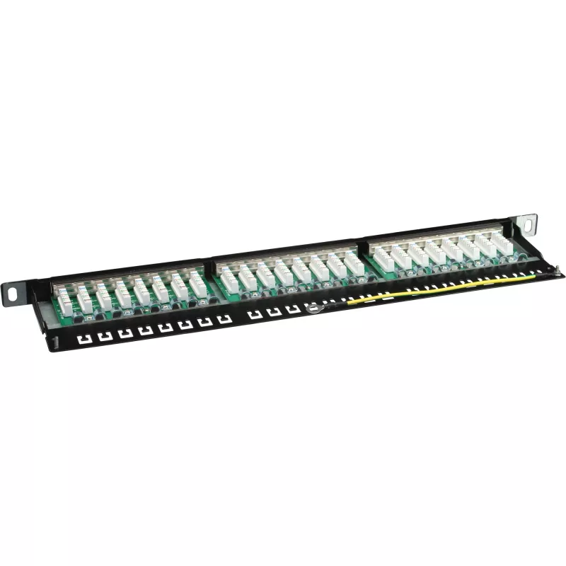Patch Panel Cat.6 InLine 76224B 24 prievadų 19 col. 0.5U juodas RAL9005