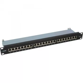 InLine Patch Panel Cat.6 24 prievadų 19 colių 1HE juodas RAL9005
