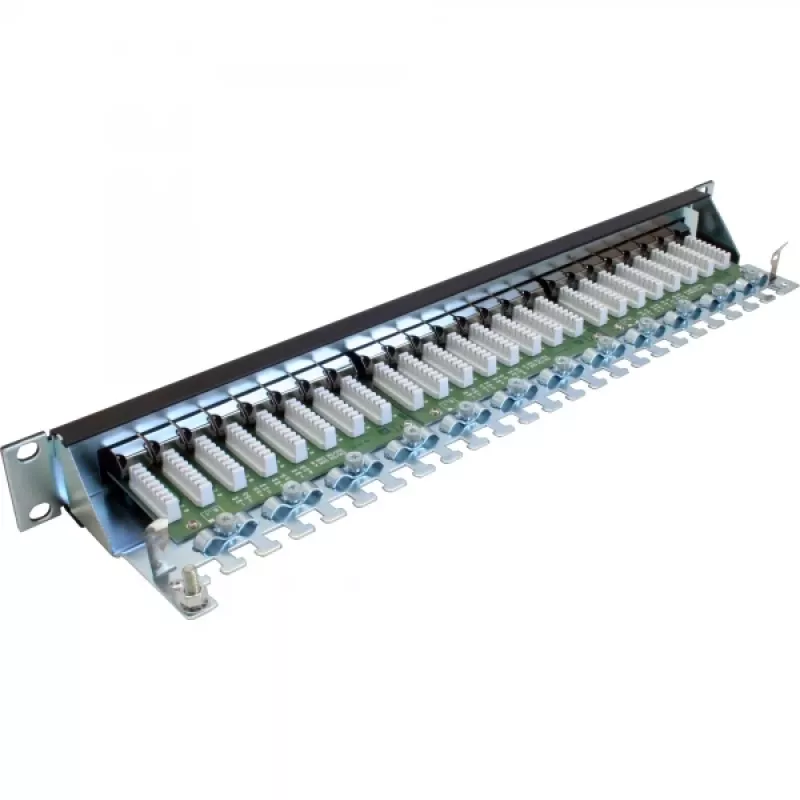 InLine Patch Panel Cat.6 24 prievadų 19 colių 1HE juodas RAL9005