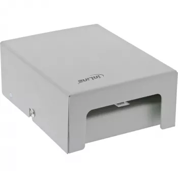 InLine Desktop Consolidation Point Box 4x Keystone RJ45, metalinis, RAL7035