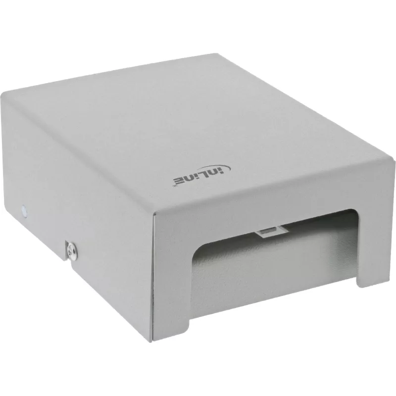 InLine Desktop Consolidation Point Box 4x Keystone RJ45, metalinis, RAL7035