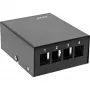InLine stalinė konsolidavimo dėžutė 4x Keystone RJ45, metalinė, juoda RAL9005