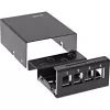 InLine stalinė konsolidavimo dėžutė 4x Keystone RJ45, metalinė, juoda RAL9005