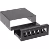 InLine 76266S stalinė konsolidavimo dėžutė 6x Keystone RJ45, metalinė, juoda RAL9005