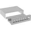 InLine 76268 dėžutė konsolidavimo taškui, 8x Keystone RJ45, metalinė, RAL7035