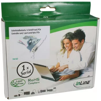 InLine sąsajos kortelė 1 prievadas serijinis 9 kaiščių PCIe, InLine, 76618D