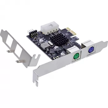 InLine PCIe plokštė su 2x PS/2 ir USB 2.0 vidine jungtimi, 0.48 Gbit/s