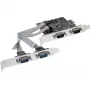 InLine sąsajos plokštė 4 prievadai RS-232 DB-9 PCIe PCI-Express 76623C