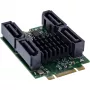 InLine 76660U vidinė SATA sąsajos plokštė M.2 į SATA 6 Gbit/s