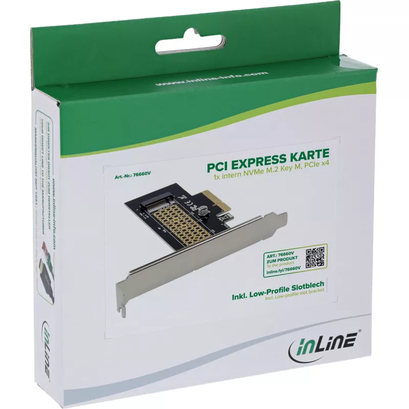 InLine 76660V Vidinė M.2 sąsajos plokštė PCIe 4 Gbit/s