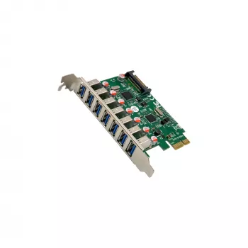 InLine USB-A 3.2 Gen.1 7 prievadų pagrindinis valdiklis PCIe, SATA maitinimas