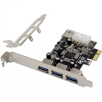 InLine 76662D PCIe kortelė su 3 išoriniais ir 1 vidiniu USB 3.2 Gen 1 prievadu