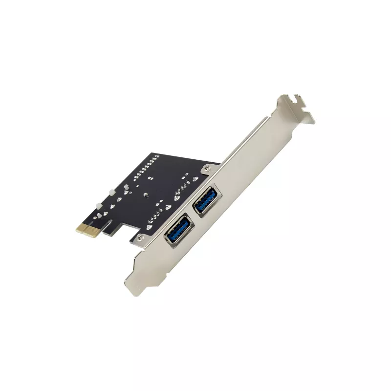 InLine 2+2 portų USB 3.2 Gen.1 pagrindinis valdiklis, PCIe, su SATA maitinimu ir žemo profilio laikikliu