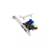 InLine 2+2 portų USB 3.2 Gen.1 pagrindinis valdiklis, PCIe, su SATA maitinimu ir žemo profilio laikikliu