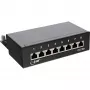 InLine Patch Panel Cat.6A stalinis / sieninis 8 prievadų juodas RAL9005