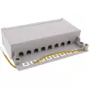 InLine Patch Panel Cat.6A stalo / sienos komplektas 8 prievadai šviesiai pilka RAL7035