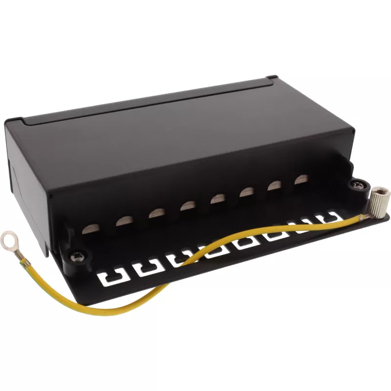 InLine Patch Panel Cat.6A 8 prievadų, montuojamas ant stalo / sienos, juodas RAL9005