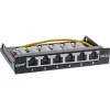 InLine Patch panel Cat.6A 0,5U 6 prievadų, stalinis/sieninis/stovo, juodas su dulkių apsauga