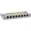 InLine Patch panel Cat.6A 0,5U 8 prievadų, stalas/siena/bėgelis, pilka, apsauga nuo dulkių