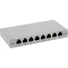 InLine Patch panel Cat.6A 0,5U 8 prievadų, staliniam montavimui / ant sienos, šviesiai pilka RAL7035