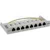 InLine Patch panel Cat.6A 0,5U 8 prievadų, staliniam montavimui / ant sienos, šviesiai pilka RAL7035