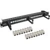 InLine Patch panel Cat.6A 16 prievadų 19 colių 1U juodas