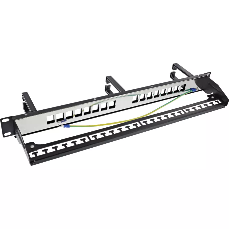 InLine Patch panel Cat.6A 16 prievadų 19 colių 1U juodas