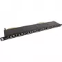 InLine Patch Panel 19 inch Cat.6A 24 prievadų 0,5U juodas RAL 9005