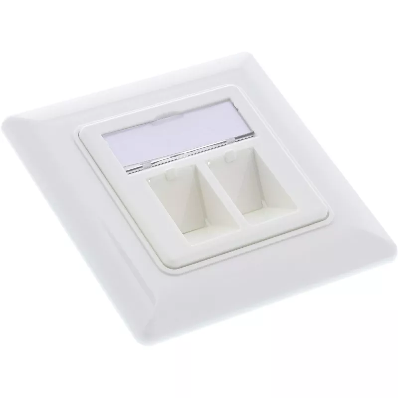 InLine Cat.6A įleidžiama dėžutė 2x RJ45 balta RAL9010