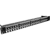 InLine tuščias RJ45 keystone pataisos skydas 19 colių, 48 prievadai, 1U, juodas