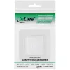 Sieninis rėmelis su šepetėliu InLine 78501 televizoriui, plastikinis, baltas RAL9010, 80×80 mm