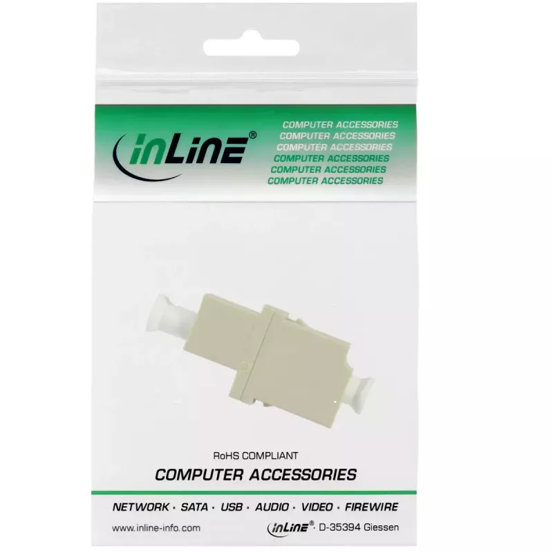 InLine Fiber optinis adapteris dupleksinis LC/LC moteriškas MultiMode keramine mova