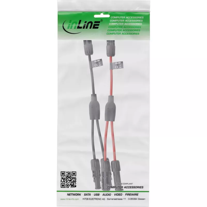 InLine 95020 Saulės kabelių Y-šakotuvas 4 mm² 1500 V 30 A 0,36 m