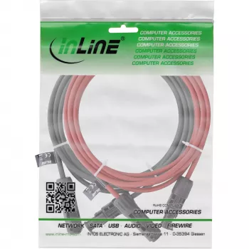 Vidutinės įtampos kabelis InLine 95610 Raudonas Juodas 1500V 1m 0.7mm