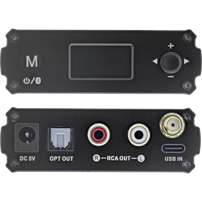 InLine Bluetooth 5.1 HiFi imtuvas ir USB DAC su LCD, 30 m