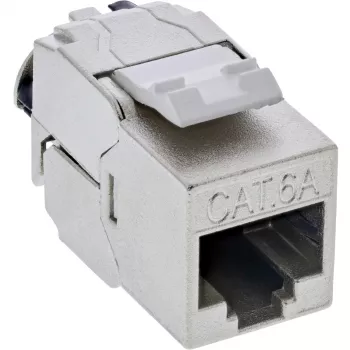 InLine 24 prievadų rinkinys Keystone RJ45 lizdas plonas SNAP-In Cat.6A su integruotu kabelio raiščiu (B-76202P)