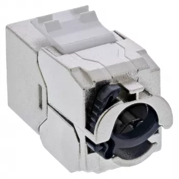 InLine 24 prievadų rinkinys Keystone RJ45 lizdas plonas SNAP-In Cat.6A su integruotu kabelio raiščiu (B-76202P)