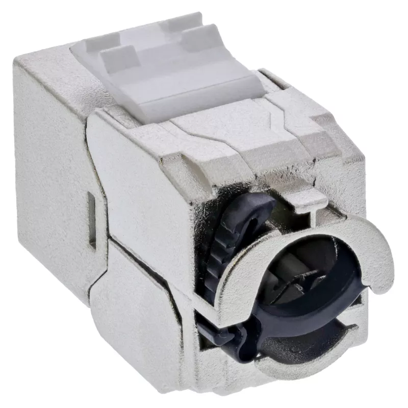 InLine 24 prievadų rinkinys Keystone RJ45 lizdas plonas SNAP-In Cat.6A su integruotu kabelio raiščiu (B-76202P)