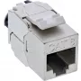 Keystone modulis InLine B-76202Q — plokščias pilkas RJ-45, 14,5×31,8×19,4 mm