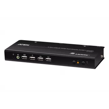 ATEN CS742H 2 prievadų USB 4K HDMI dviejų monitorių KVM jungiklis su kabeliais