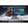 ATEN CS742H 2 prievadų USB 4K HDMI dviejų monitorių KVM jungiklis su kabeliais