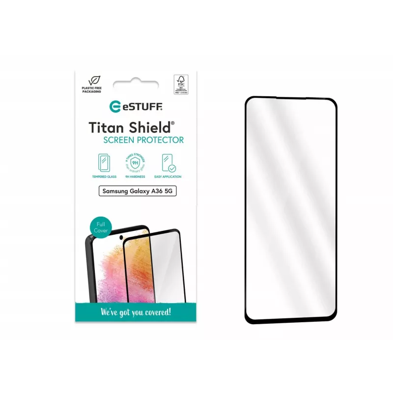 eSTUFF ES504118 apsauginis stiklas Samsung Galaxy A36 5G, permatomas, 1 vnt.