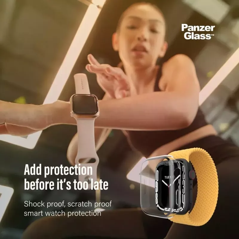 PanzerGlass ® Viso korpuso apsauginis stiklas Juodas Apple Watch SE 3 | SE | 6 | 5 | 4 | 44mm