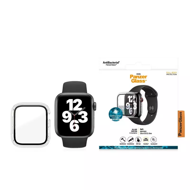 PanzerGlass ® Viso korpuso apsauginis stiklas Skaidrus Apple Watch Series SE 3 | 6 | 5 | 4 | 40mm