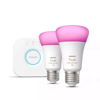 LED protingų lempučių rinkinys Philips Hue White and Colour Ambience — 2× E27 11W, Bluetooth/Zigbee